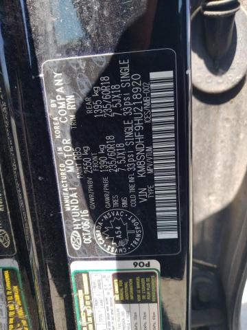 2017 HYUNDAI SANTA FE S - KM8SNDHF9HU218920