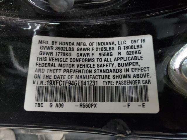 2016 HONDA CIVIC TOUR - 19XFC1F94GE041231