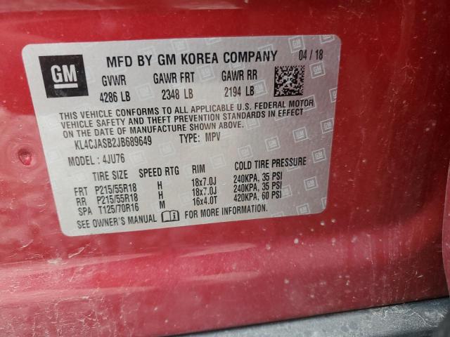 2018 BUICK ENCORE PRE - KL4CJASB2JB689649