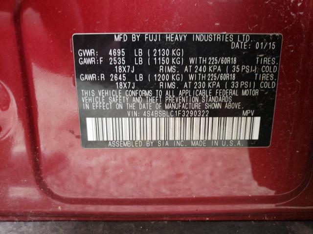 2015 SUBARU OUTBACK 2. - 4S4BSBLC1F3290322