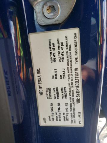 2020 TESLA MODEL 3 5YJ3E1EC5LF713179