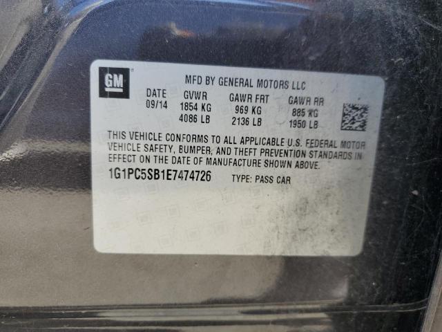 2014 CHEVROLET CRUZE LT - 1G1PC5SB1E7474726