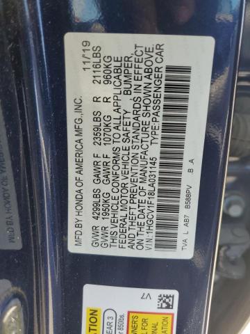 2020 HONDA ACCORD LX - 1HGCV1F18LA031145