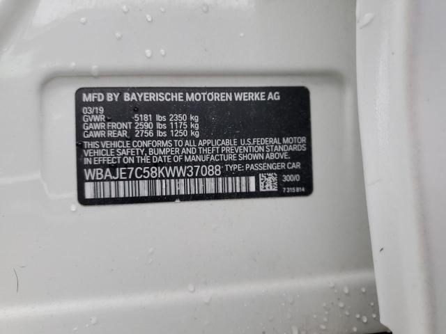 2019 BMW 540 XI WBAJE7C58KWW37088