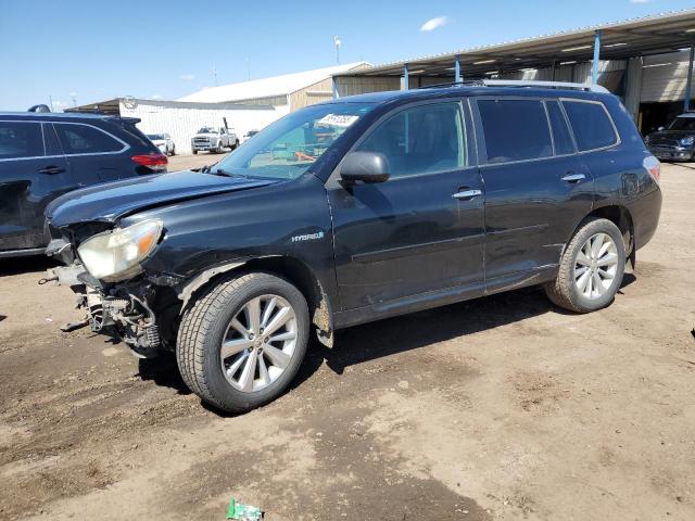 TOYOTA HIGHLANDER 2009 black  hybrid engine JTEEW41A092029868 photo #1