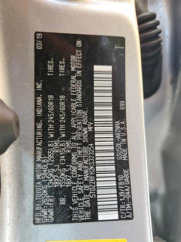 2019 TOYOTA HIGHLANDER - 5TDZZRFH2KS323254