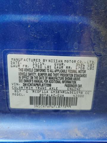 2015 NISSAN VERSA S 3N1CN7AP6FL877299