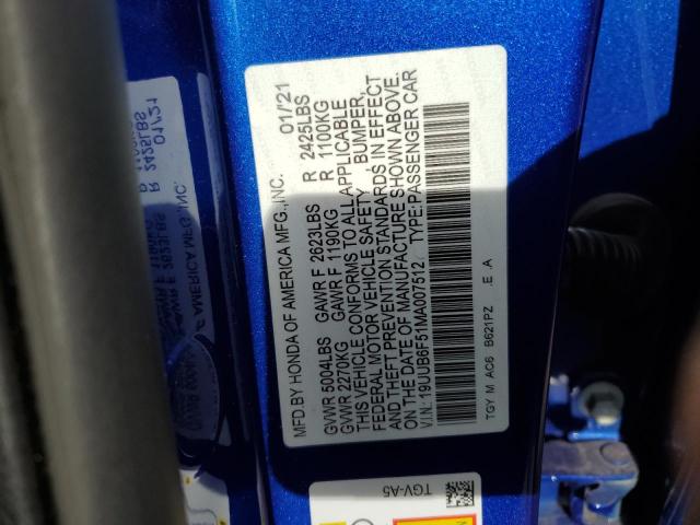 2021 ACURA TLX TECH A - 19UUB6F51MA007512