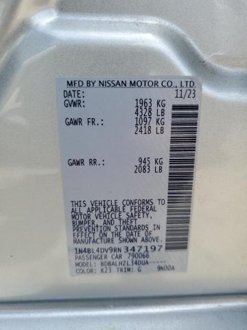 2024 NISSAN ALTIMA SV 1N4BL4DV9RN347197