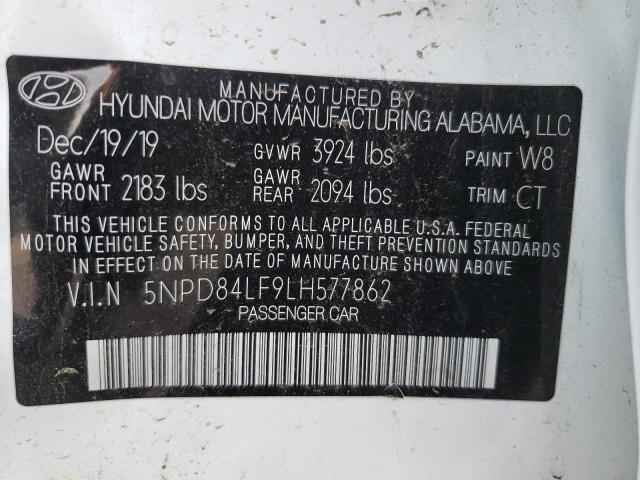 2020 HYUNDAI ELANTRA SEL 5NPD84LF9LH577862