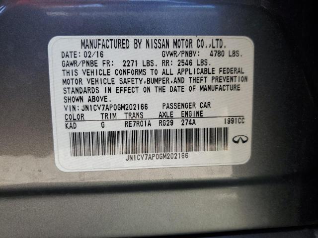 2016 INFINITI Q50 BASE JN1CV7AP0GM202166
