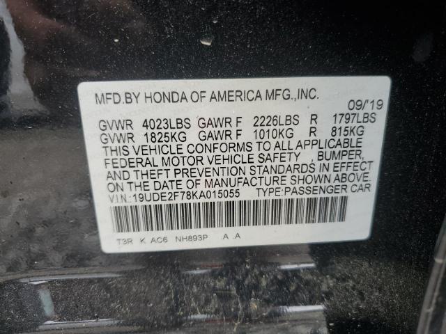 2019 ACURA ILX PREMIU 19UDE2F78KA015055