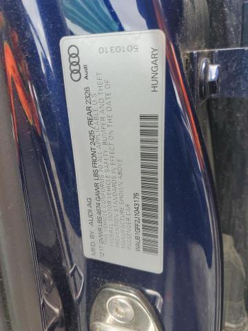 2018 AUDI S3 PREMIUM WAUB1GFF2J1043175