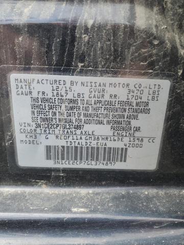 2016 NISSAN VERSA NOTE - 3N1CE2CP7GL374897