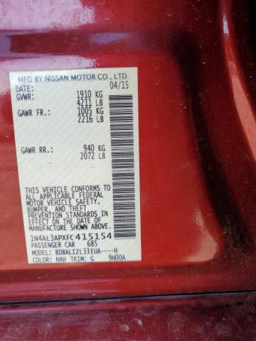 2015 NISSAN ALTIMA 2.5 - 1N4AL3APXFC415154