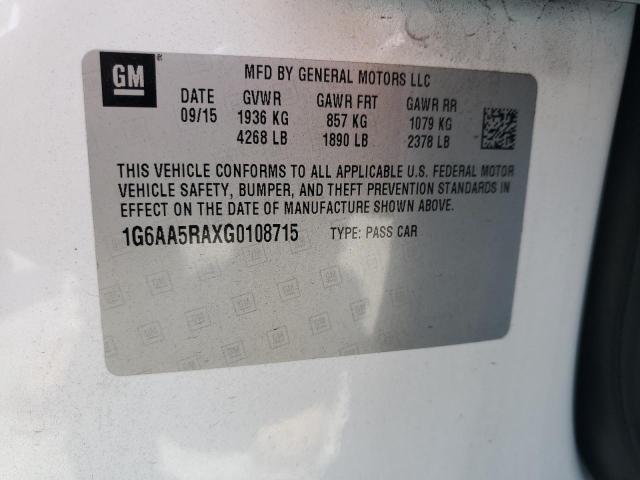 2016 CADILLAC ATS 1G6AA5RAXG0108715