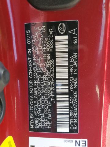 2015 LEXUS IS 250 JTHFF2C25F2533538