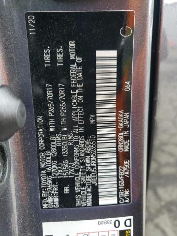 2021 TOYOTA 4RUNNER SR JTEEU5JR0M5235510