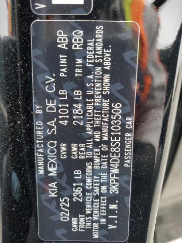 2025 KIA K4 GT LINE 3KPFW4DE8SE103506