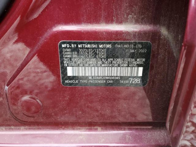 2022 MITSUBISHI MIRAGE ES - ML32AUHJ1NH006945