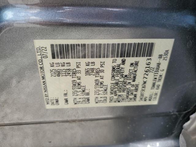 2022 NISSAN ROGUE SL 5N1BT3CB7NC726163