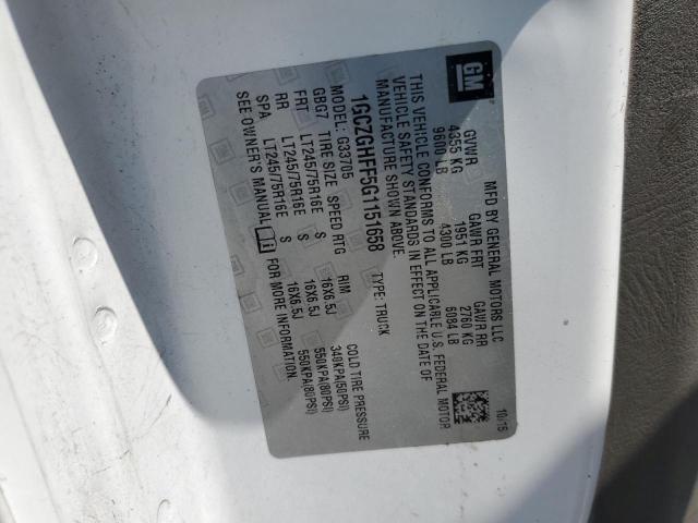 2016 CHEVROLET EXPRESS G3 1GCZGHFF5G1151658