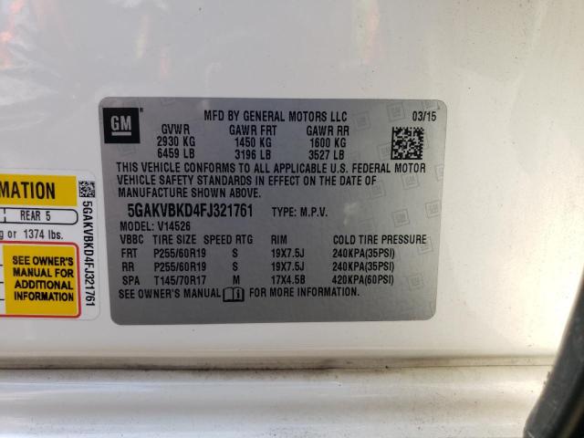 2015 BUICK ENCLAVE - 5GAKVBKD4FJ321761