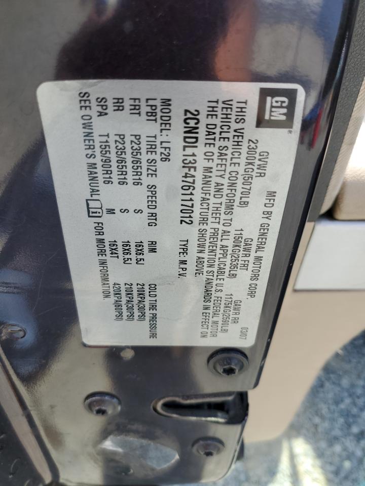 Lot #3265283781 2007 CHEVROLET EQUINOX LS