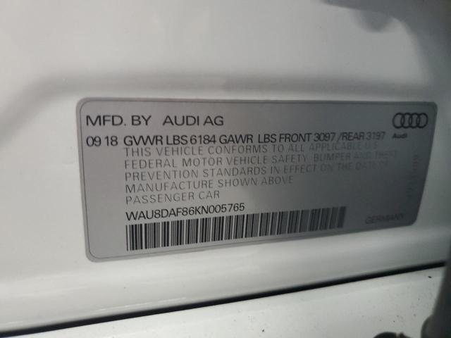 2019 AUDI A8 L WAU8DAF86KN005765