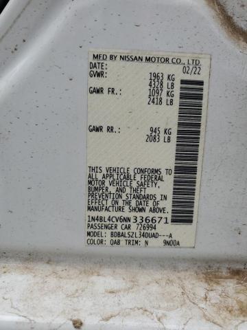 2022 NISSAN ALTIMA SR 1N4BL4CV6NN336671