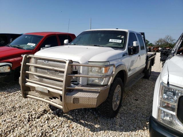 FORD F350 SUPER 2012 white crew pic diesel 1FT8W3BT5CEC92536 photo #1