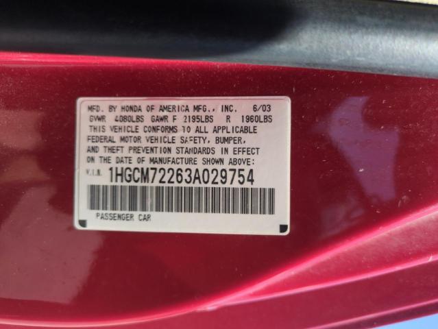 2003 HONDA ACCORD LX #3290800550