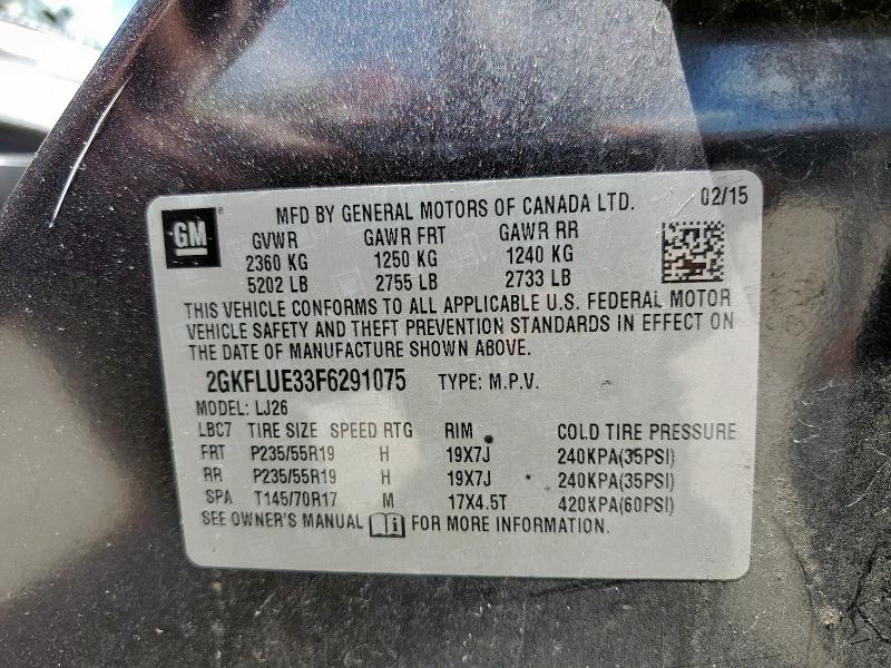 2015 GMC TERRAIN DE 2GKFLUE33F6291075