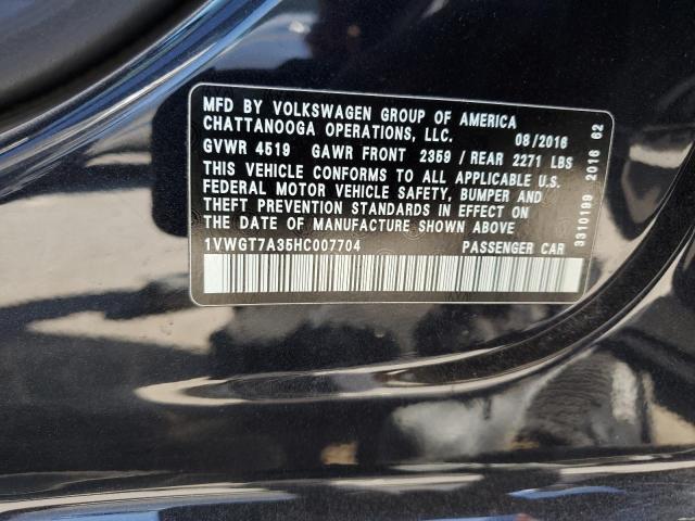 2017 VOLKSWAGEN PASSAT SE 1VWGT7A35HC007704