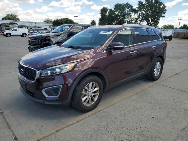 KIA SORENTO LX 2017 maroon  gas 5XYPG4A36HG249337 photo #1