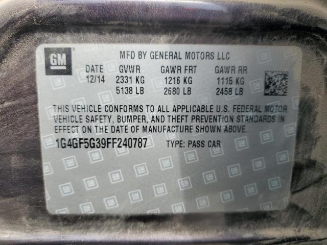 2015 BUICK LACROSSE P 1G4GF5G39FF240787