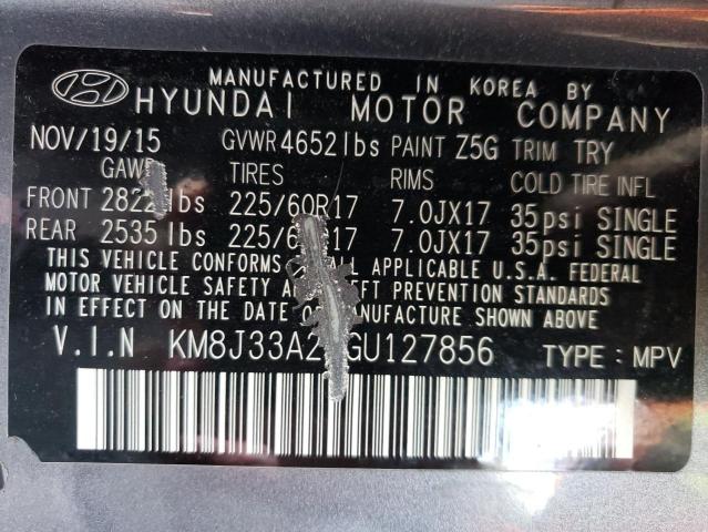 2016 HYUNDAI TUCSON LIM - KM8J33A27GU127856