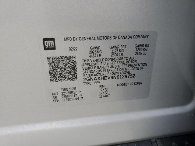 2022 CHEVROLET EQUINOX LS 2GNAXHEV9N6129752