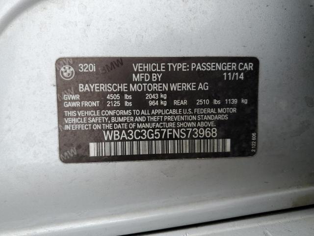 2015 BMW 320 I XDRI - WBA3C3G57FNS73968