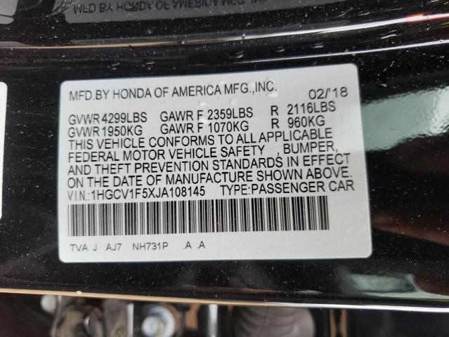 2018 HONDA ACCORD EXL - 1HGCV1F5XJA108145