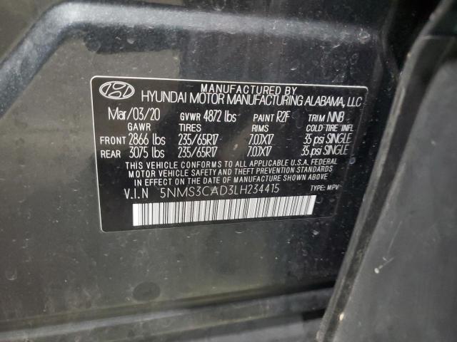 2020 HYUNDAI SANTA FE S - 5NMS3CAD3LH234415