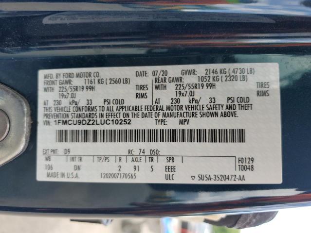 2020 FORD ESCAPE TIT - 1FMCU9DZ2LUC10252