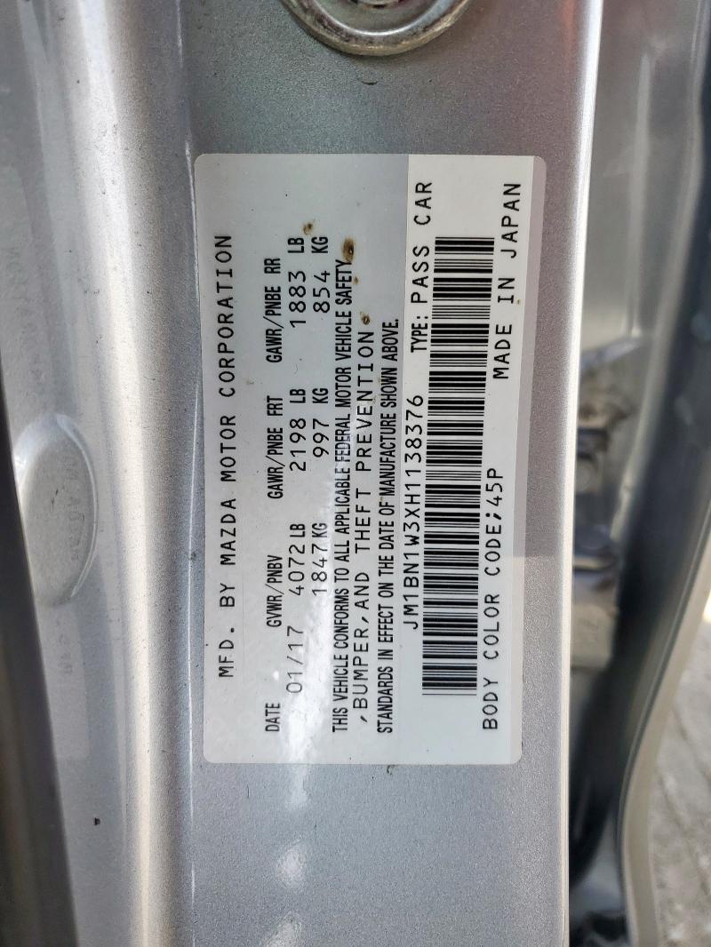 2017 MAZDA 3 GRAND TO - JM1BN1W3XH1138376
