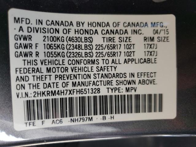 2015 HONDA CR-V EXL 2HKRM4H7XFH651328
