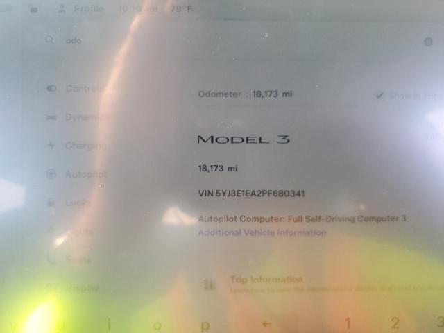 2023 TESLA MODEL 3 5YJ3E1EA2PF680341