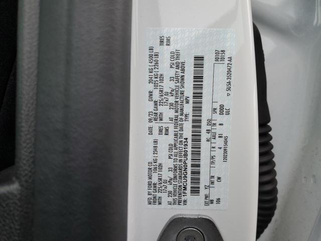 2023 FORD ESCAPE ACT 1FMCU9GN0PUB01934