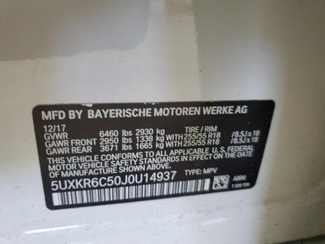 2018 BMW X5 XDRIVE5 5UXKR6C50J0U14937