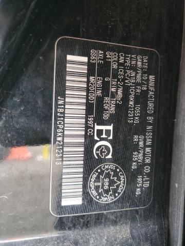2019 NISSAN QASHQAI SV JN1BJ1CP6KW212313