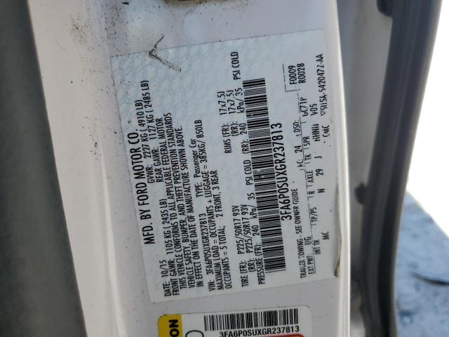 2016 FORD FUSION TIT 3FA6P0SUXGR237813