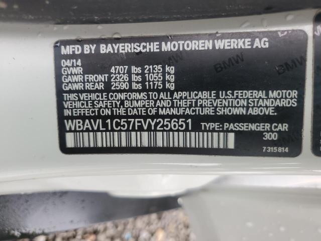 2015 BMW X1 XDRIVE2 WBAVL1C57FVY25651